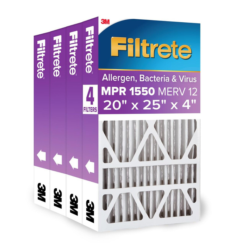 Filtrete 20X25X4Slimfit Ac Furnace Air Filter Mpr 1550 Dp Healthy Living Ultra