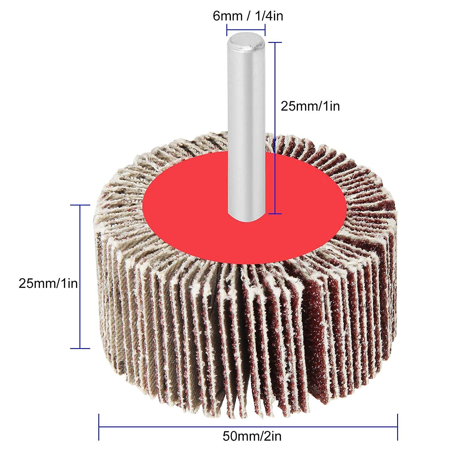 12 PACK 2″x1″ 40 60 80 120 Grit Flap Wheel Sander For Dremel Rotary Tool Grinder