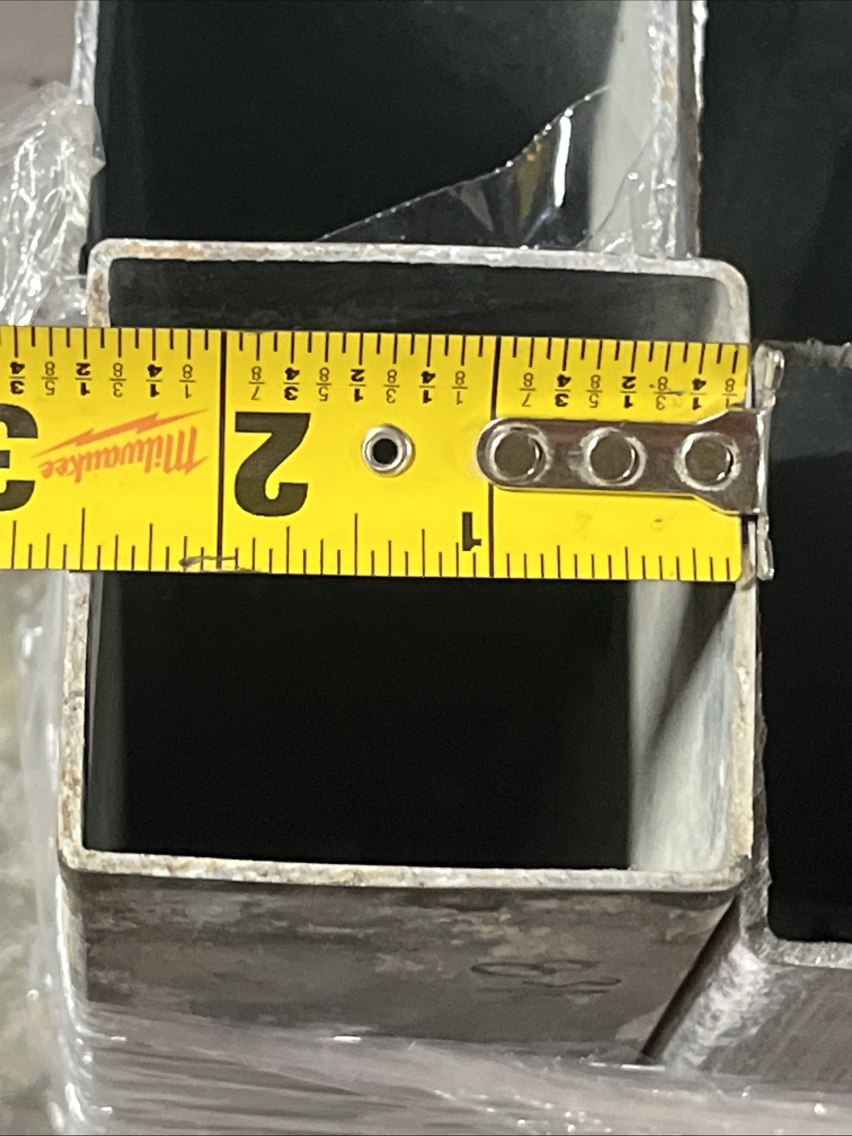 6 Scrap Repair Art 2-1/2″ X 2-1/2” Galvanized Square Tube Cut 9-5/8-10-1/4 Lot 6