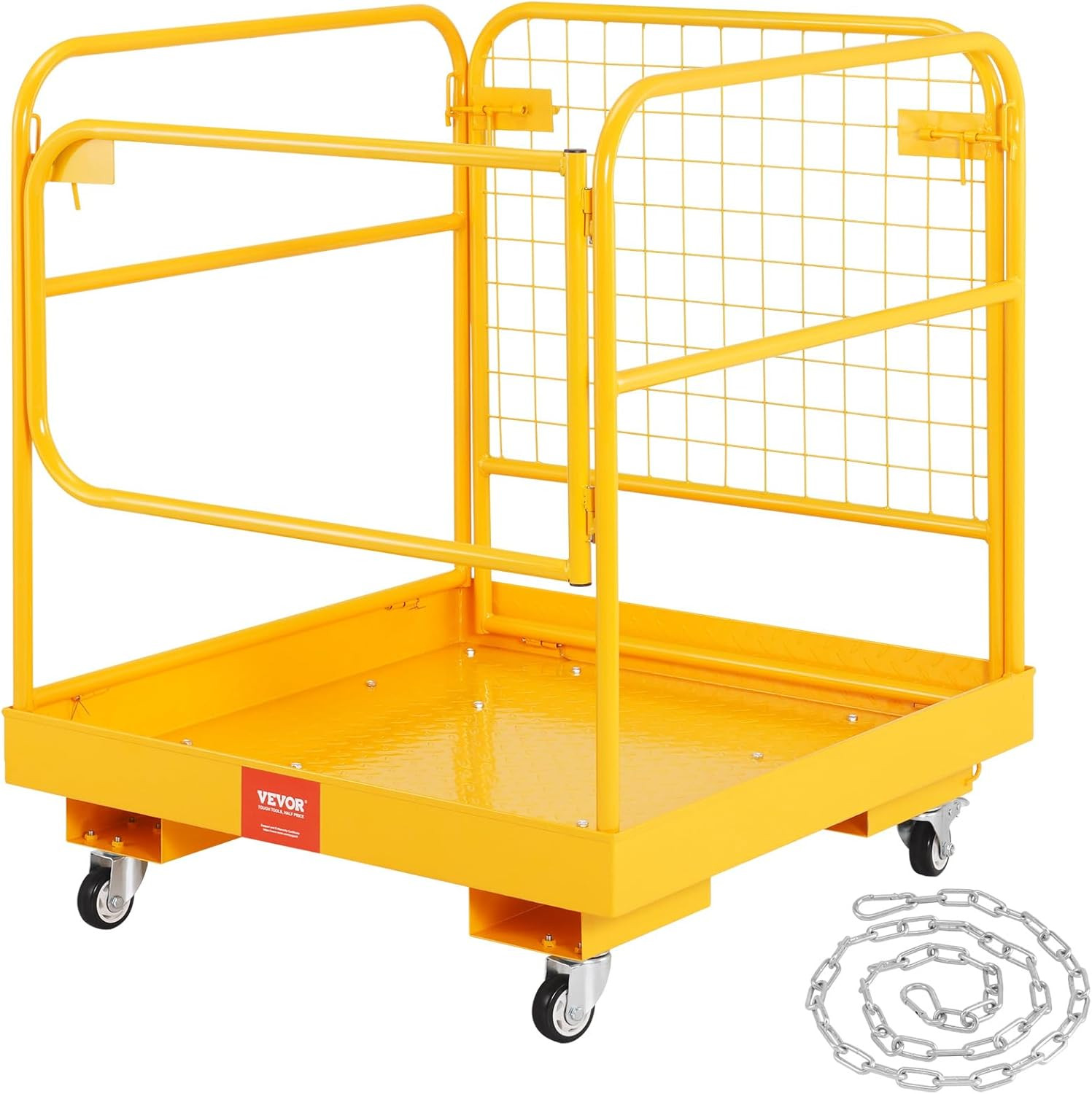 Forklift Man Basket, 36 X 36 Inches Forklift Safety Cage Work Platform 1200 Lbs