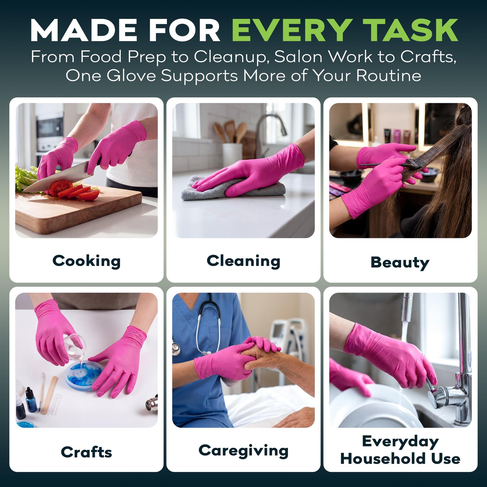 50Pk 3 Mil Pink Nitrile Disposable Gloves Powder Latex Free Medical Exam XSmall