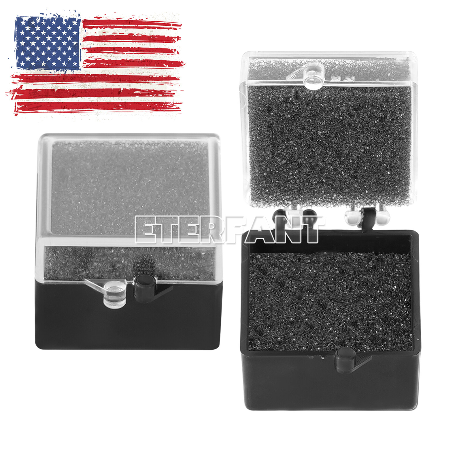 1000pcs Dental Lab Crown/Veneer/Bridge Boxes- 1”-Clear Top with Sponge Fillers