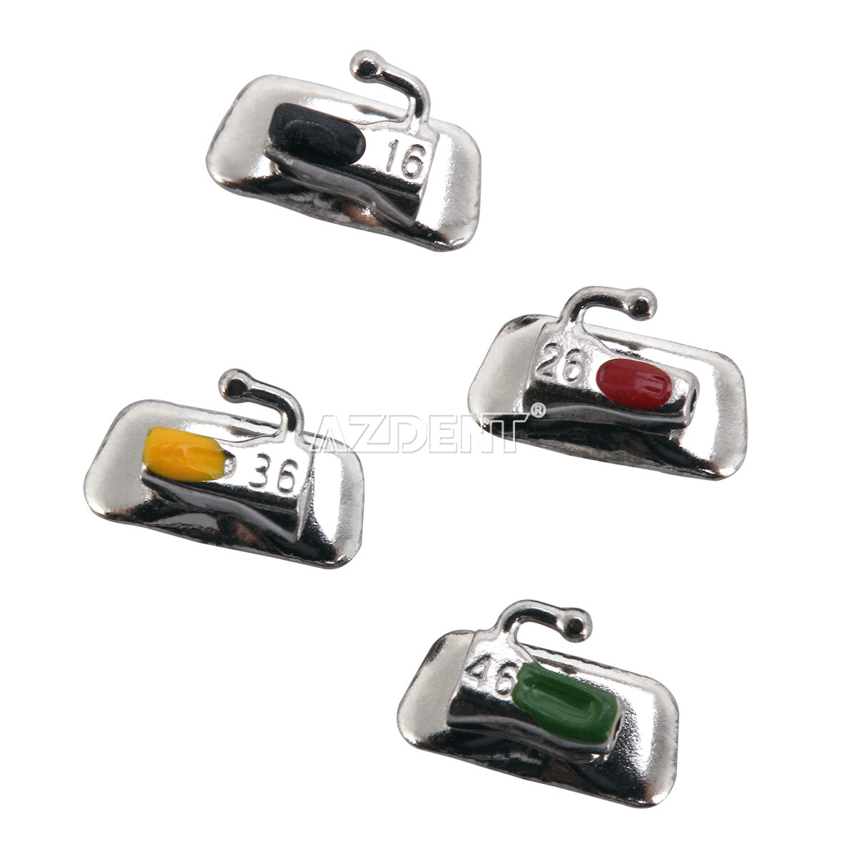 AZDENT Dental Orthodontic Buccal Tubes 1st 2nd Molar Bondable Roth MBT 018 022
