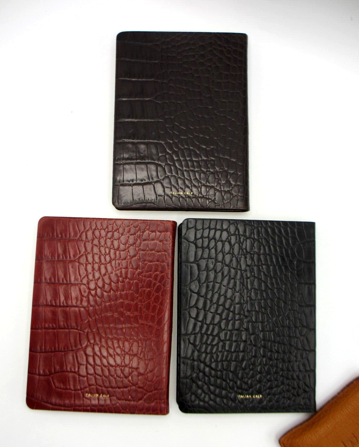 United States Travel Journal 6″ Soft Leather Cover Graphic Image Crocodile BLACK