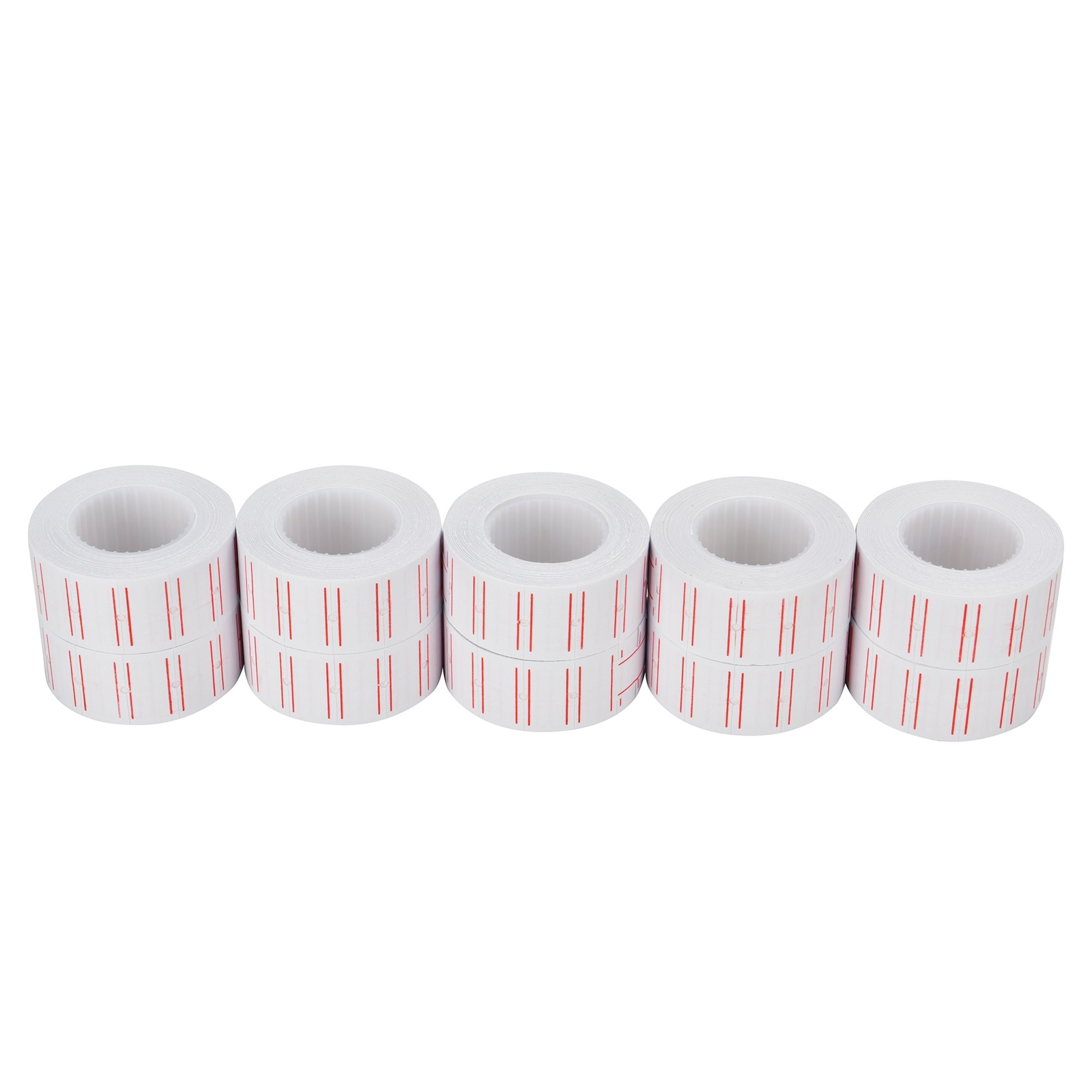 20 Rolls 600/Roll White Red Line Price Gun Paper Tag Labels Free Ink for MX 5500