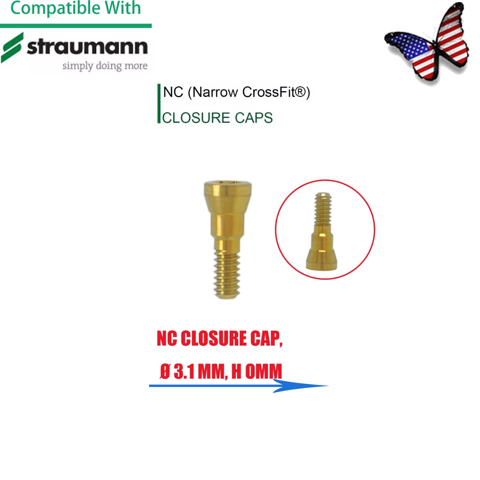 US Closure Cap Cover Screw for Straumann BLT NC/RC Healing Abutment Bone Level