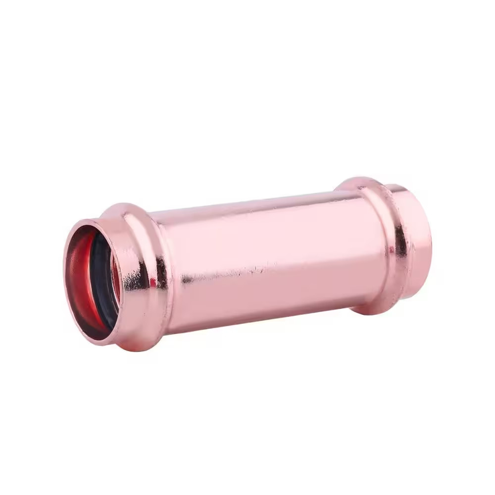 1/2 In. X 1/2 In. Copper Press Extended Coupling No Stop Press Fit X Press Fit