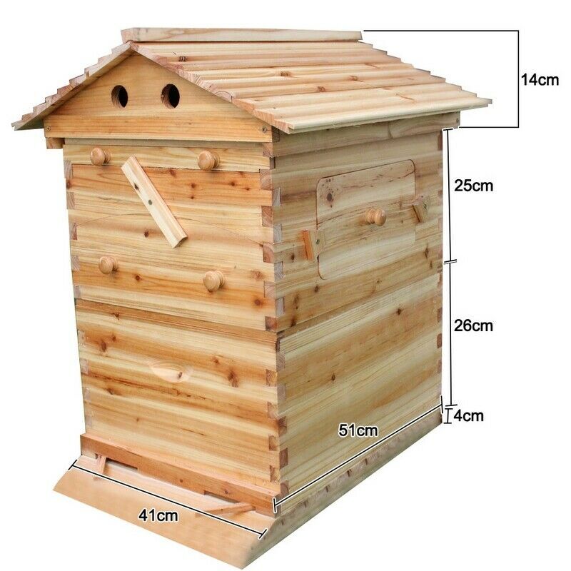 7x Auto Shed Honey Bee Hive Frames + Brood Beehive House Box Complete Beekeeping
