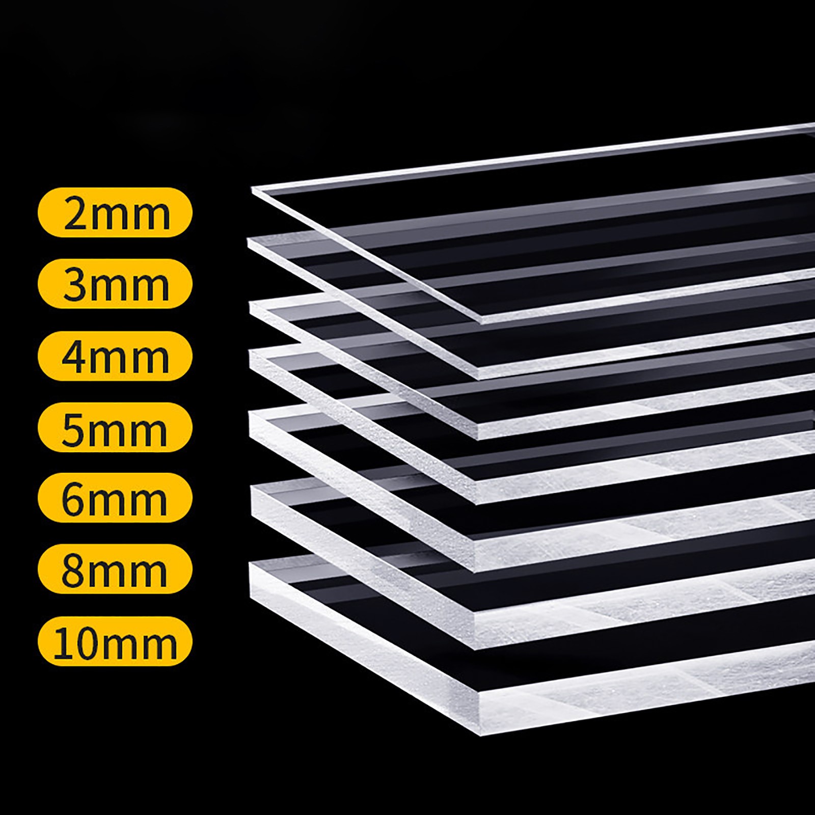 Transparent PVC Plastic Sheet Sheeting Crack Resistant Thickness 1/1.2/1.5-10mm