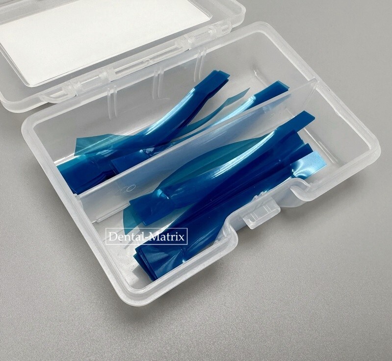 Dental Contoured Anterior Matrix Bands Teeth Restoration Blue Strip Matrice USA