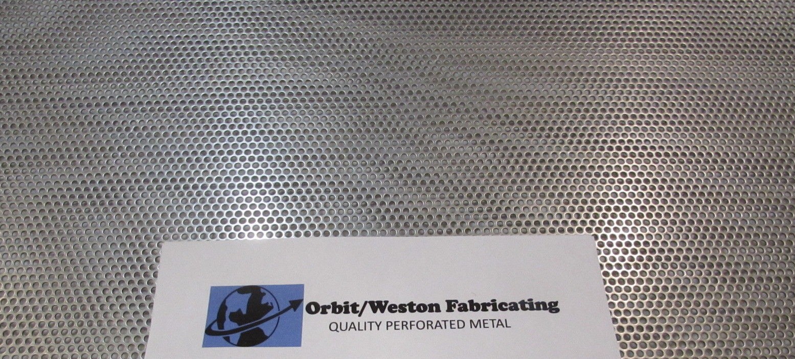 1/8″ HOLES—18 GAUGE 304 STAINLESS PERFORATED SHEET– 11″ X 24″