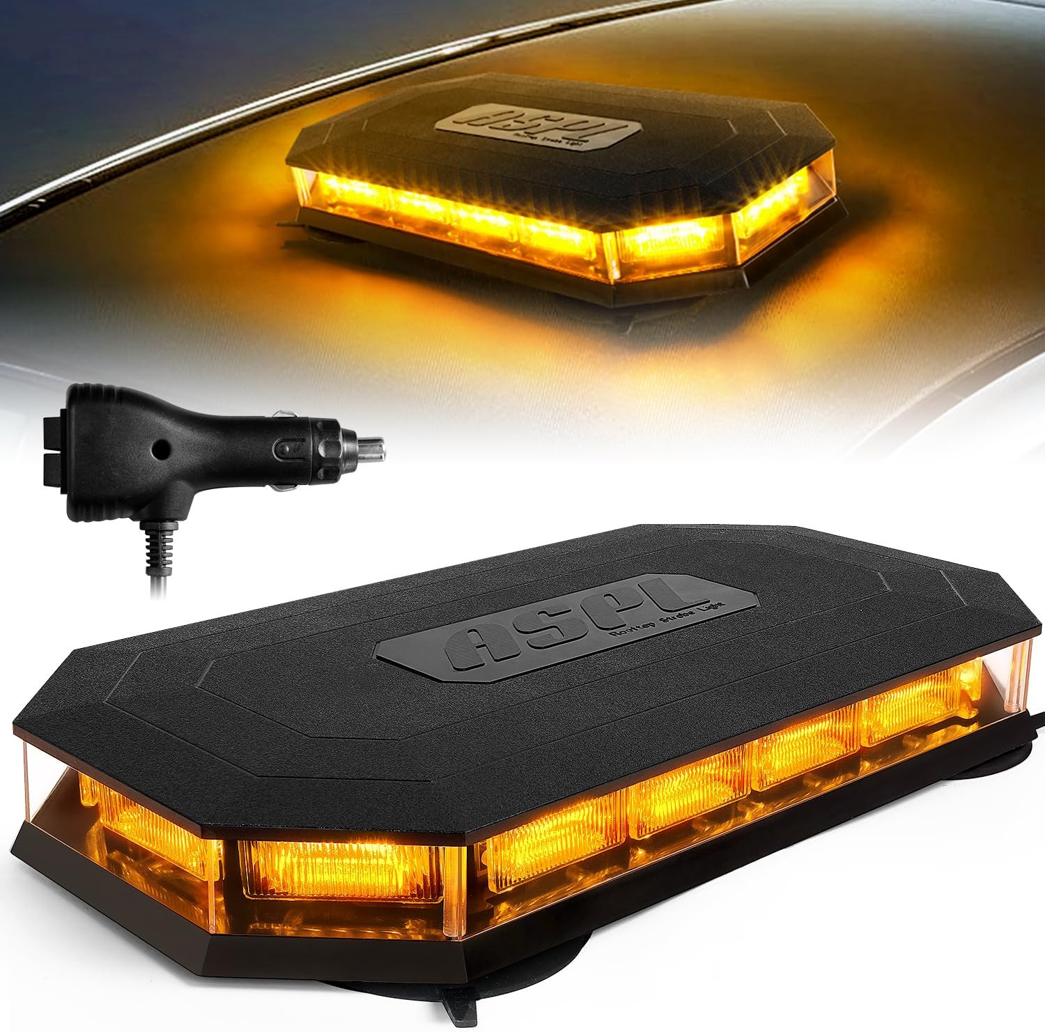 16.5 Inch Roof Top Beacon Emergency Strobe Light 56 LED Magnetic Warning Caution