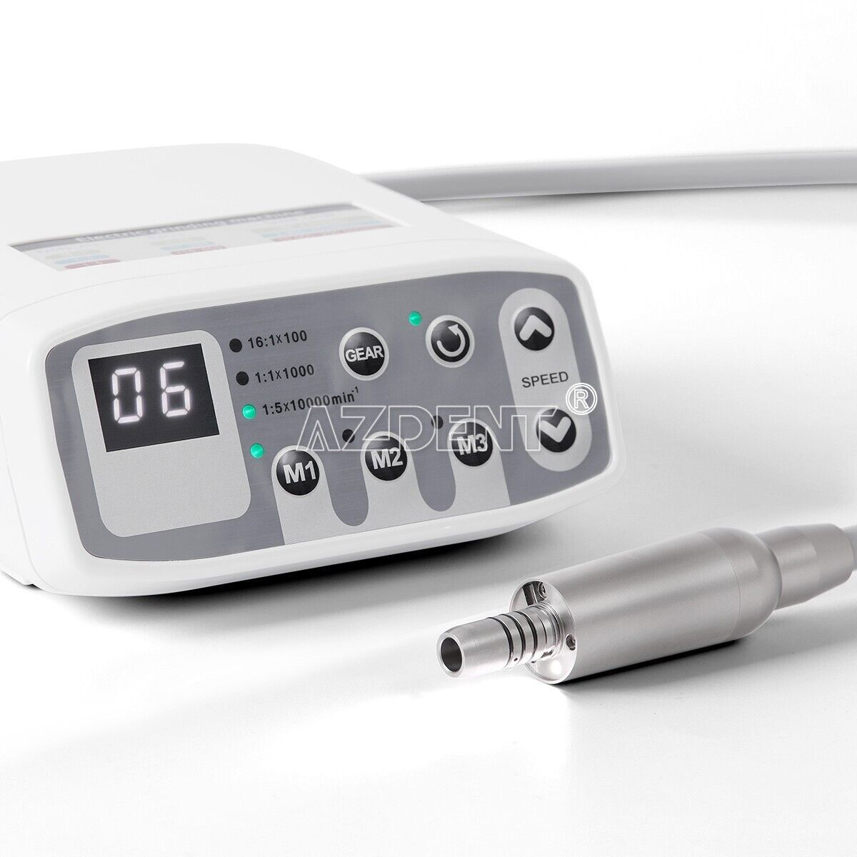 AZDENT Dental LED Brushless Electric Micro Motor/1:1 LED Inner Channel handpiece