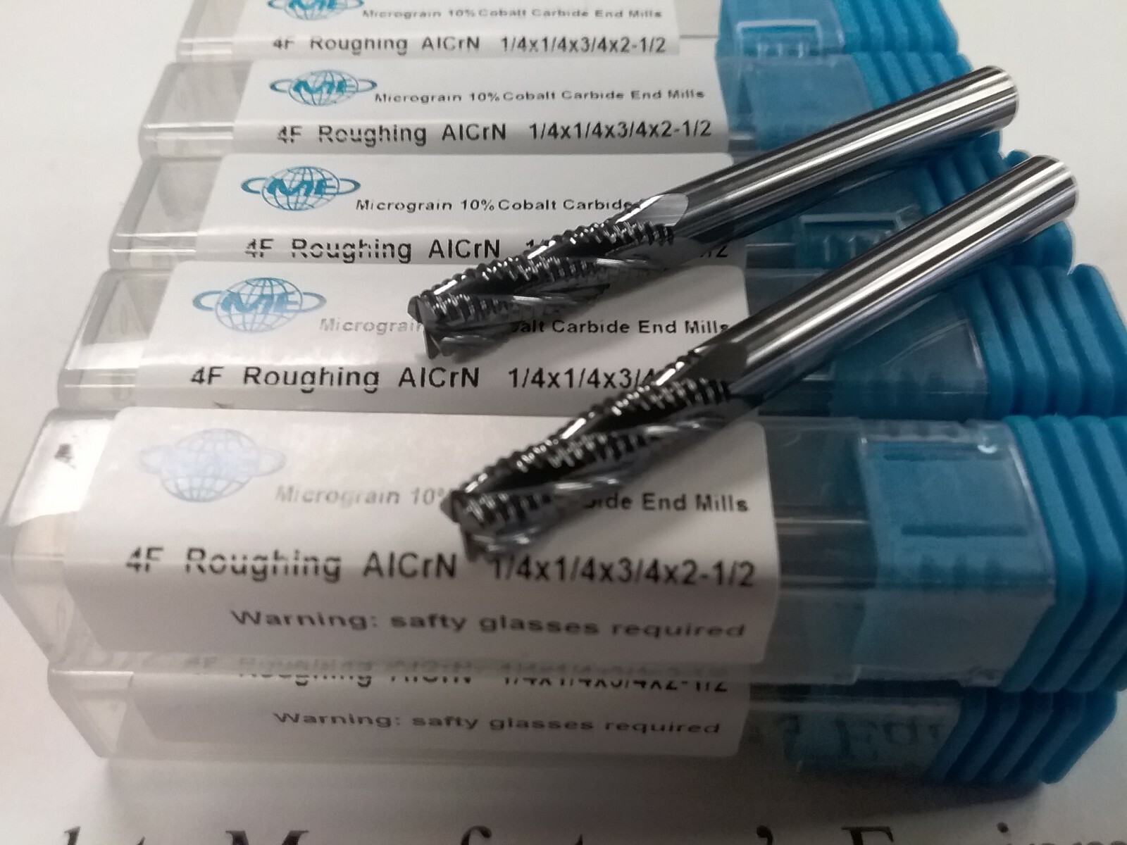 10pcs 1/4″ Solid Carbide Roughing End Mills Tialn Coated,center-cutting–new