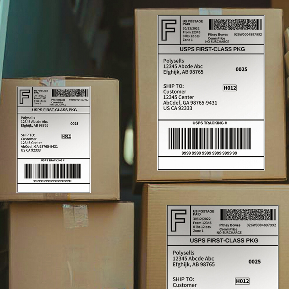 8.5×11 Shipping Label Sheets – Address Labels Stickers for Laser Inkjet Printer