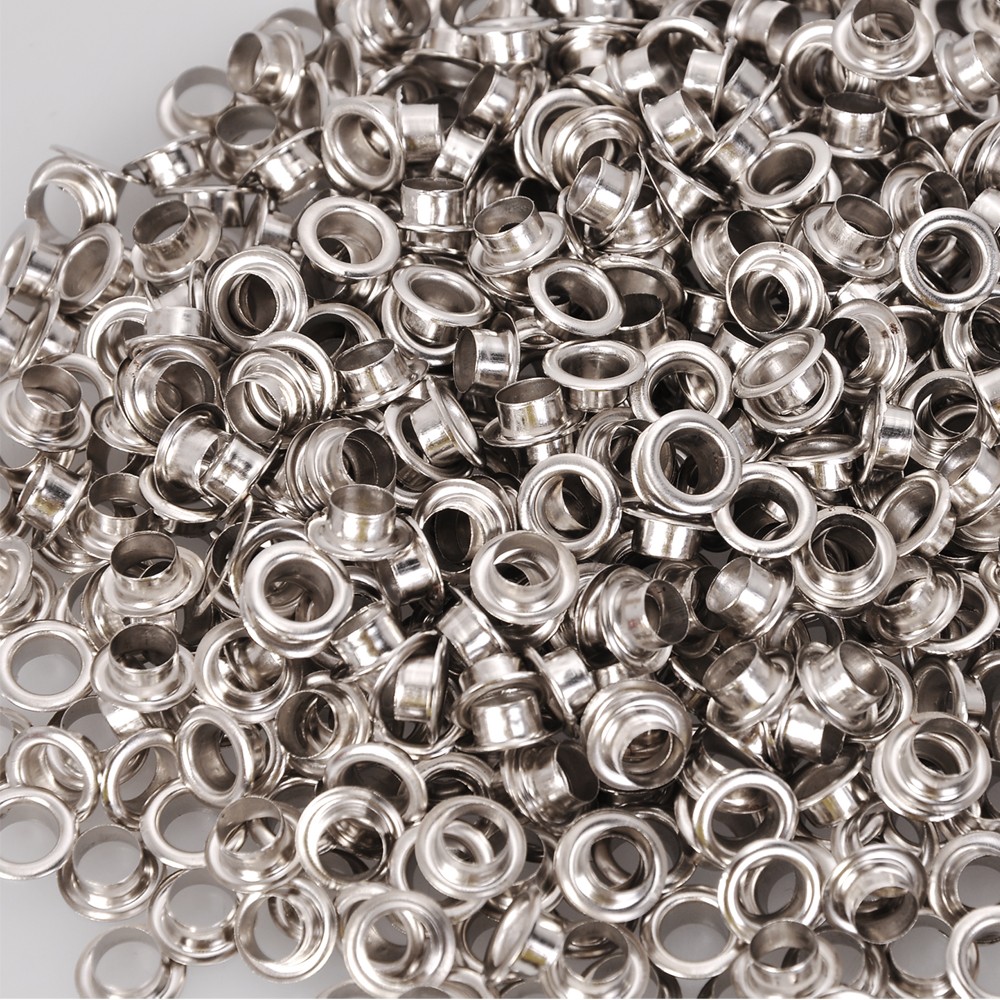 Yescom 1000 pcs 1/2″ Grommet Kit 12mm Size #4 Eyelets and Washers Nickel YES0384
