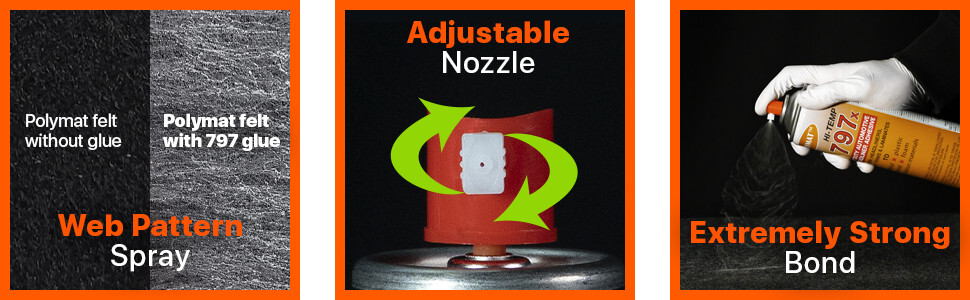Polymat 797 High-Temp Adhesive Automotive Vehicle HOOD SILENCER GLUE [160F]