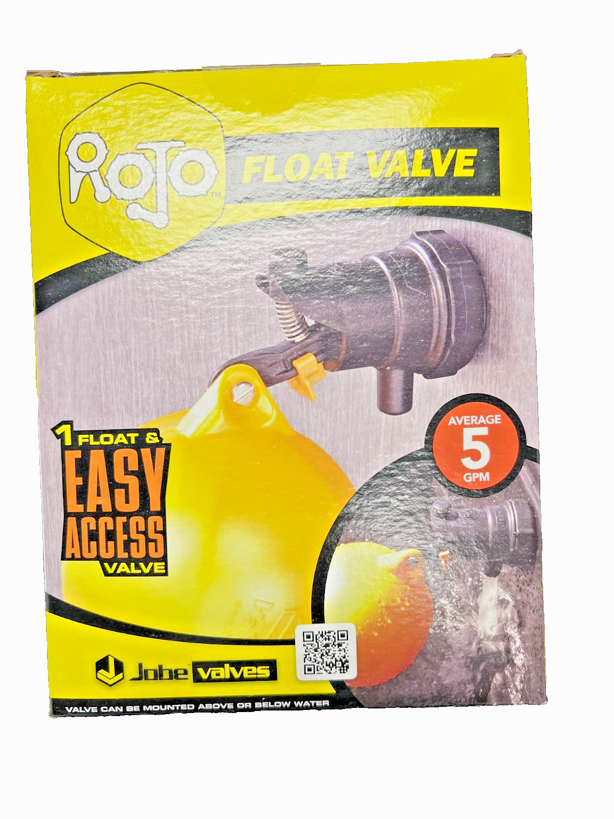 Jobe Rojo Float Valve, 3/4″, Black/Yellow