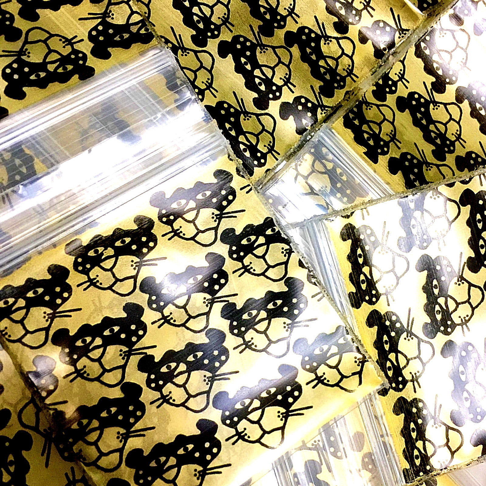 BaggiesSince1987 – 175175 Zip Seal DESIGN BAGS Panther Gold 100 PCS, 👀Details🔽