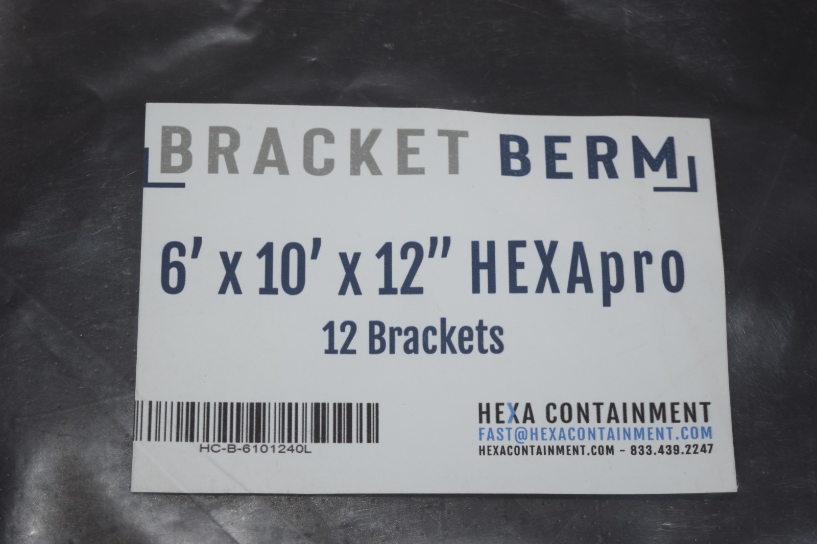 Hexa Containment Berm 6′ x 10′ x 12″ Hexa Pro with Brackets