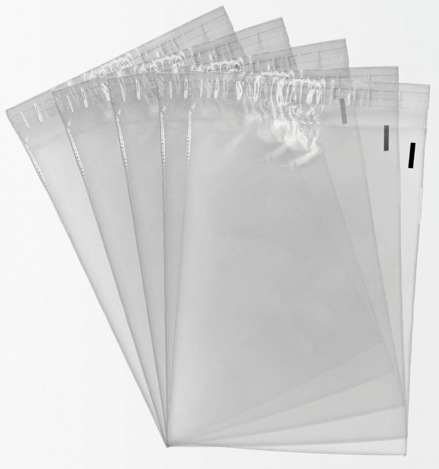 2000 12 x 15.5 Premium Clear Plastic Self Seal Lip & Tape Poly Bags 1.5 Mil