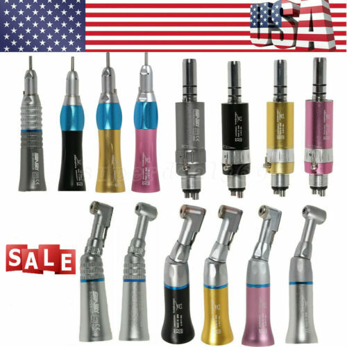 Dental slow low speed straight /contra angle/ air motor handpiece 2/4 holes USA
