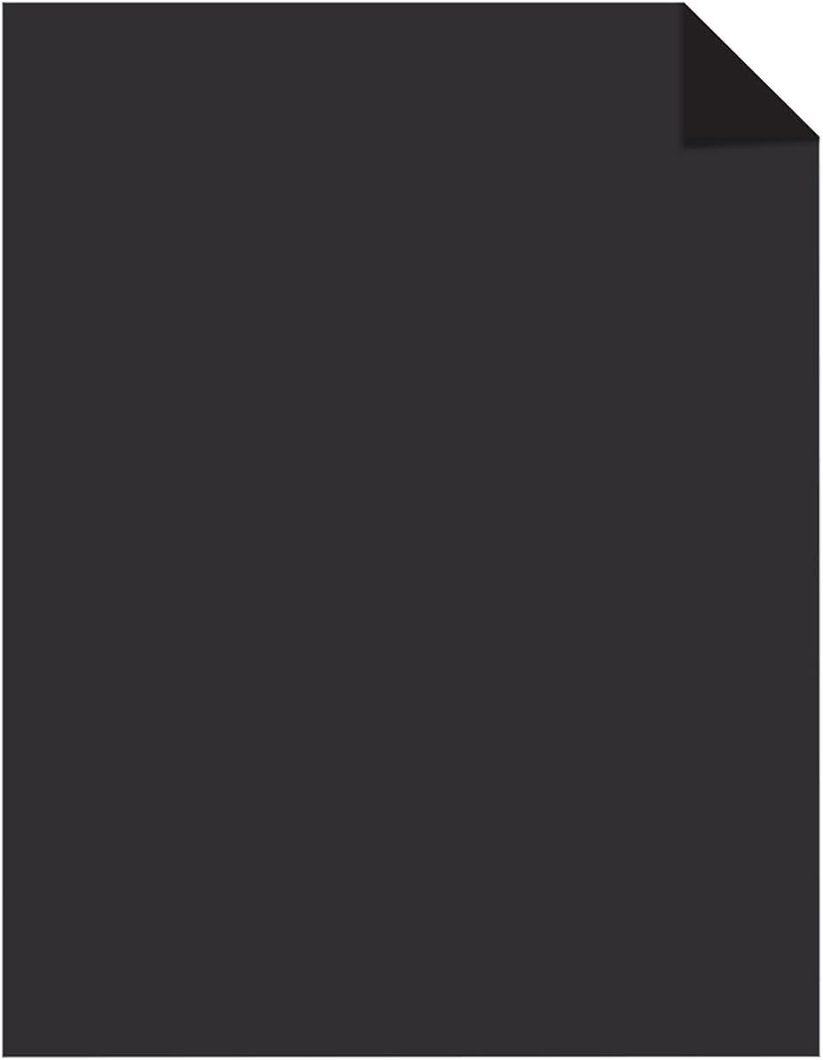 65 Lb. Cardstock Paper, 8.5-Inch X 11-Inch, Eclipse Black, 100 Sheets/Pack (2202