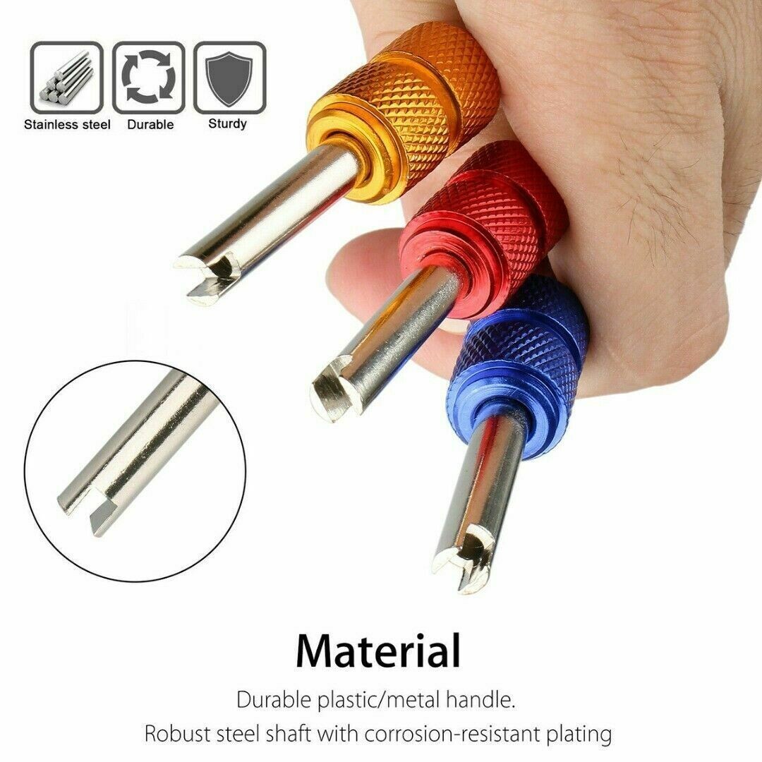 4PCS Dual Schrader Valve Core Remover Tool A/C HVAC Air Conditioning Tire Repair