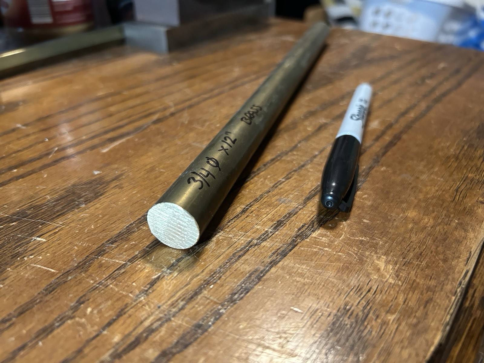 3/4″ diameter x 12″ long, Brass Round Rod Bar