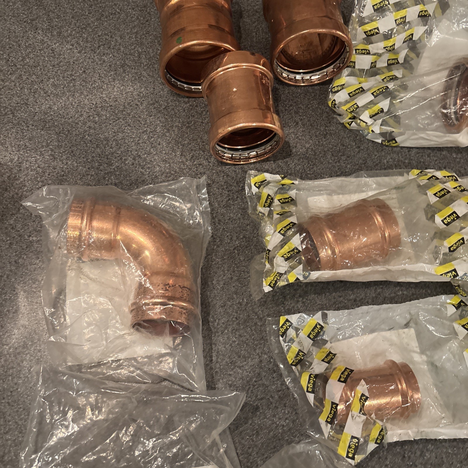 viega Propress Fittings. 3inch , 2.5 Inch , 2 Inch , 1.5inch All New .3×2.5 Redu