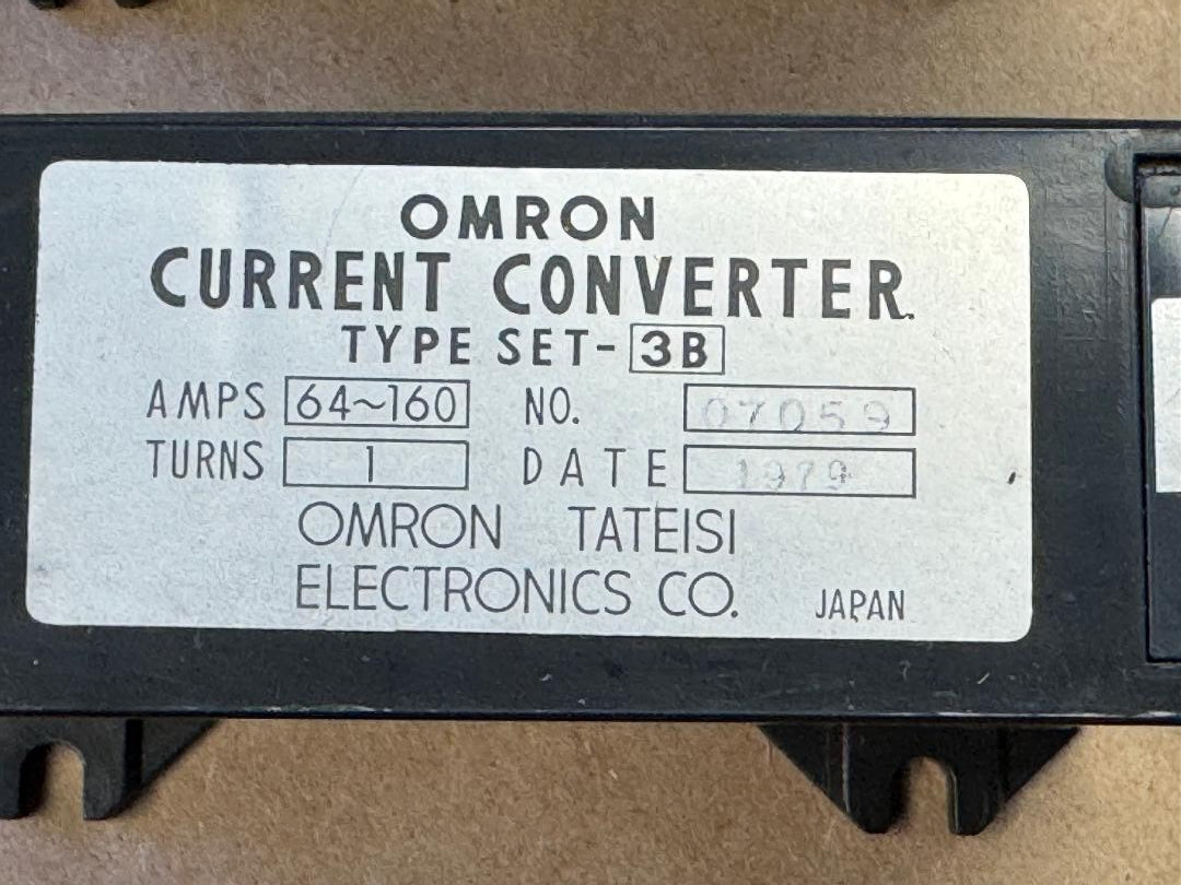 LOT OF 2: OMRON CURRENT CONVERTER TYPE SET-3B 64-160A