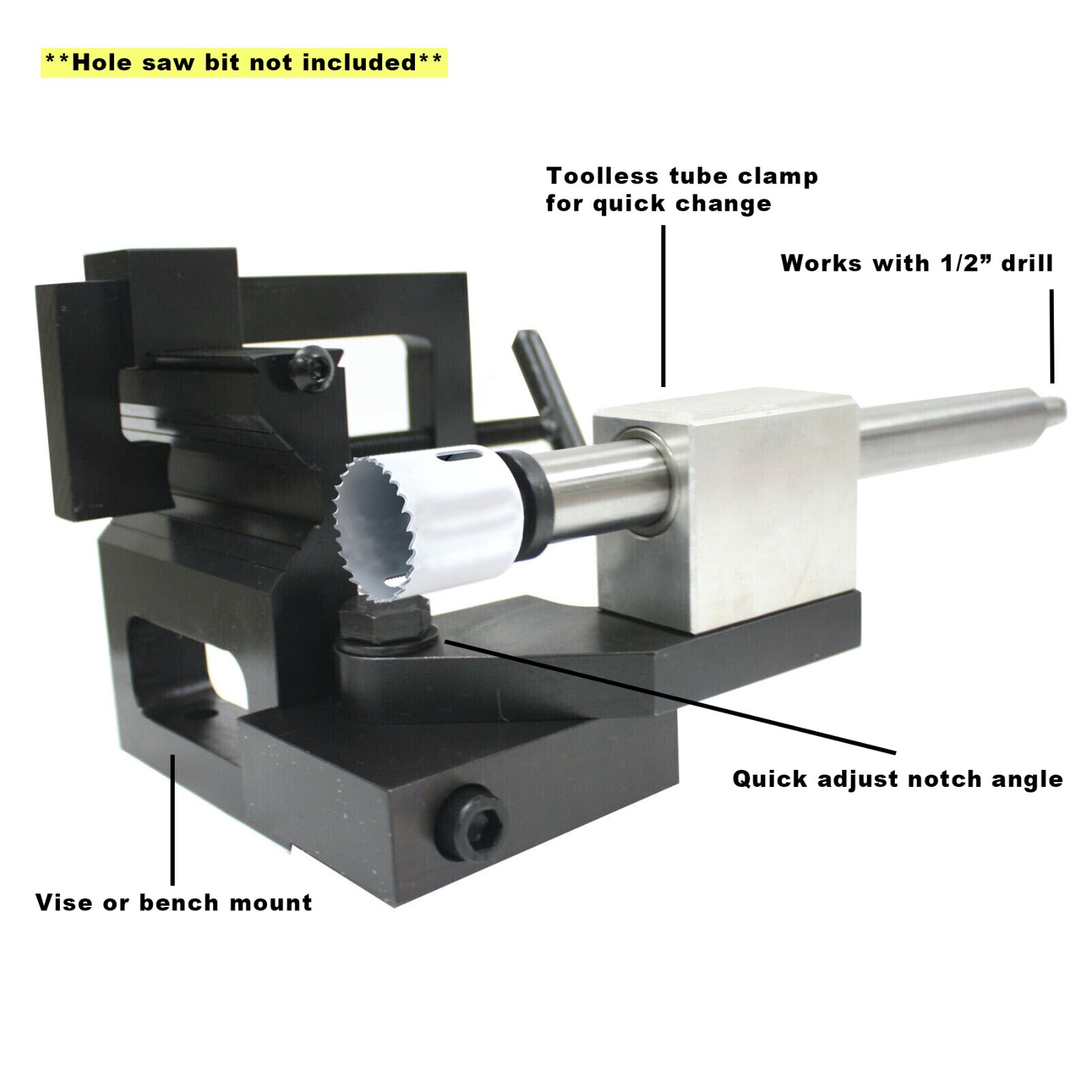 New Pipe & Tube Notcher 3/4″ – 3″ Fabrication Tubing Notcher Industrial