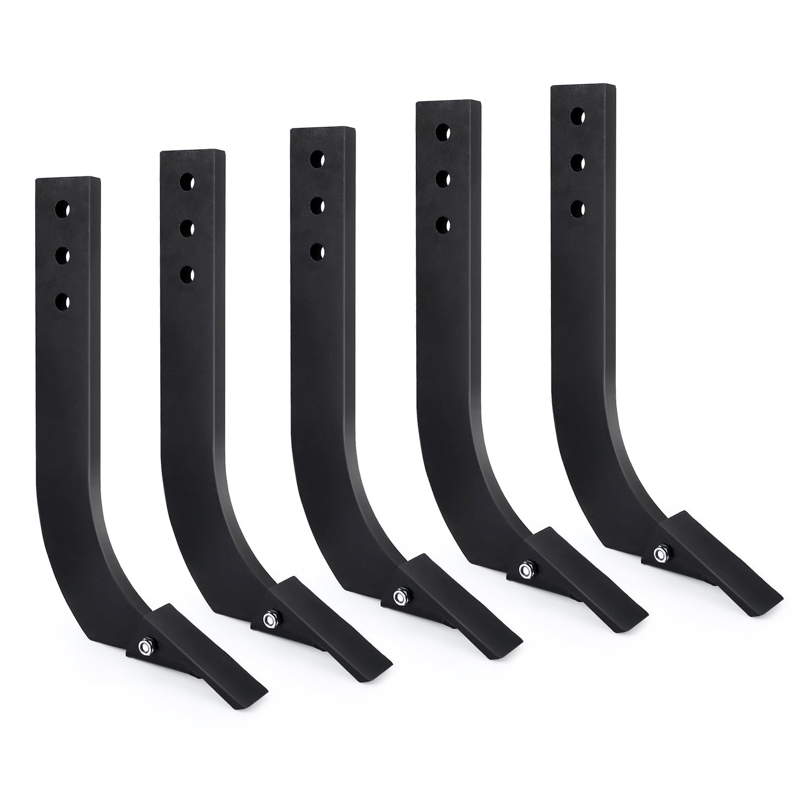 5PCS 16” Box Blade Shank Scarifier Shanks Teeth 3 Holes Box Scraper Shank Black