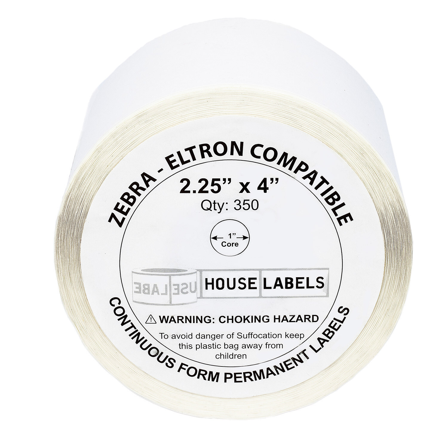 ZEBRA / ELTRON 2.25 x 4 (2.25″ x 4″) Direct Thermal Labels – (5) Rolls of 350