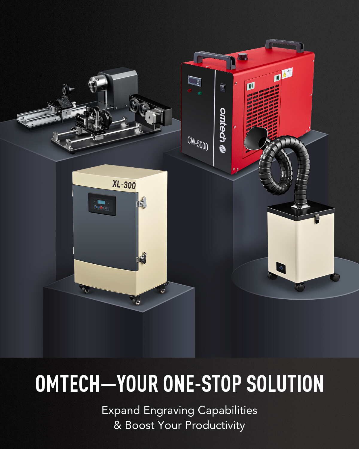 OMTech 28×20 in. 60W CO2 laser Engraver Cutter Marker with CW-3000 Water Chiller
