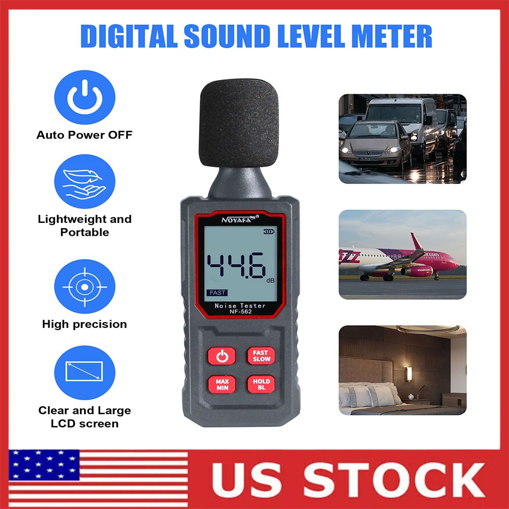 30-130dBA Digital Decibel Meter Noise Meter Handheld Sound Level A Double Meter