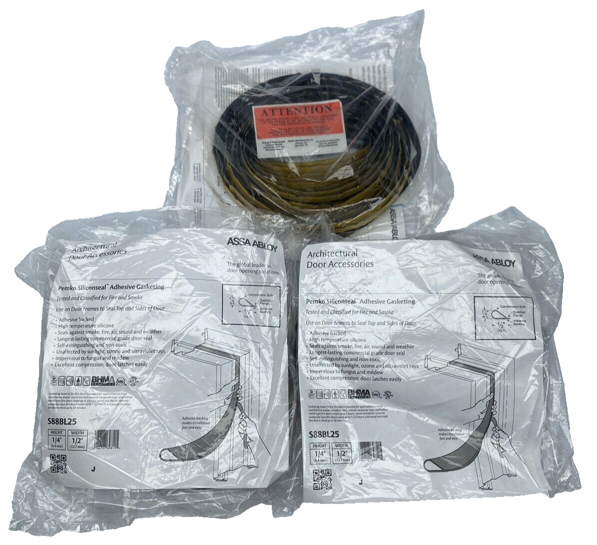 S88BL25 ASSA ABLOY BULB SEAL 1/4″(6.4mm) HEIGHT – 1/2″(12.7mm) WIDTH