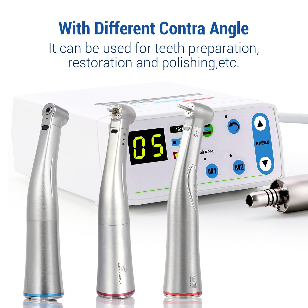 AZDENT Dental Brushless Electric LED Micro Motor Internal Spray E-type 3.4Ncm US