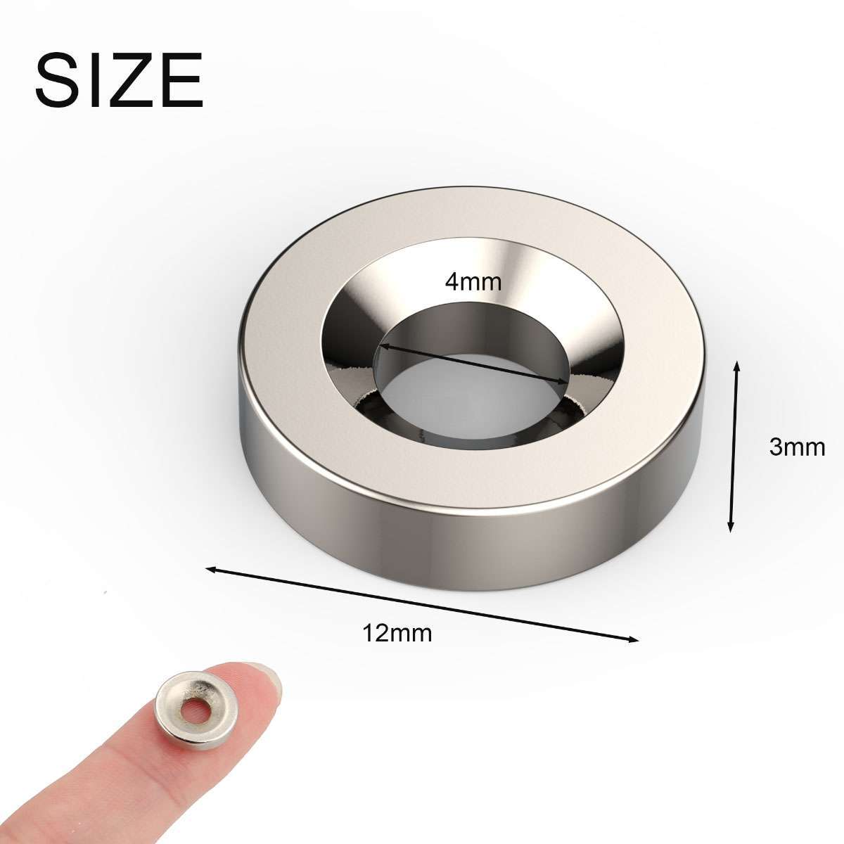 10 20 50pcs Strong Neodymium Magnets N52 25 x 5mm Countersunk Ring Hole 5mm
