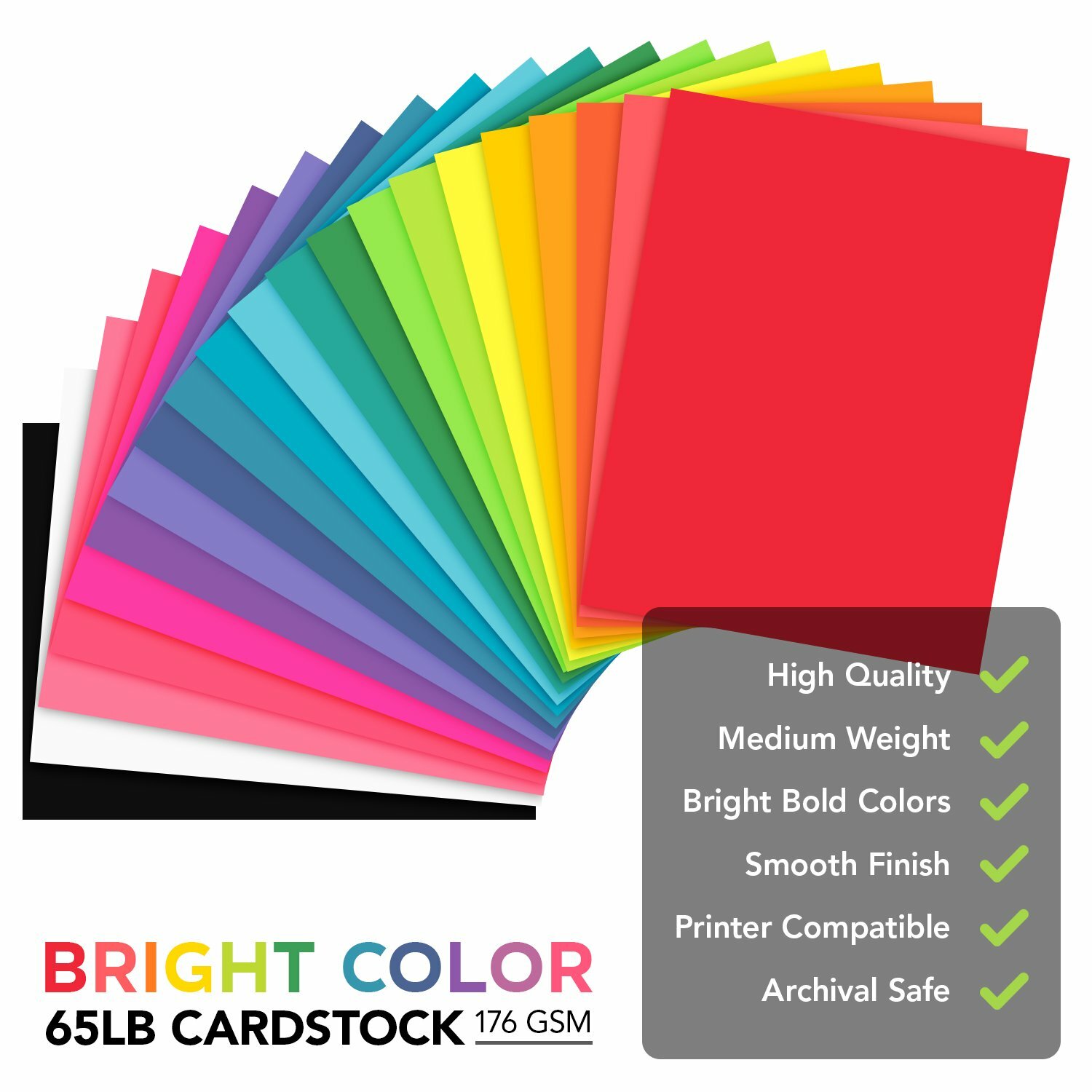 11 x 17″ Terrestrial Teal Bright Color Cardstock Paper, 65lb Cover, 50 Sheets