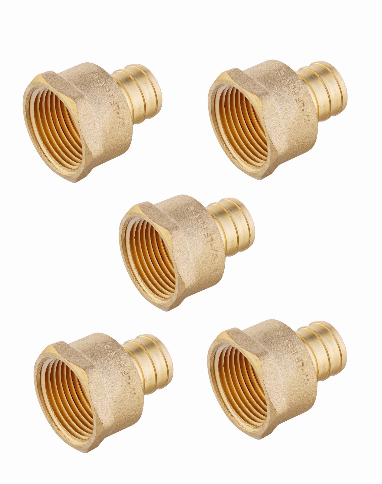 EFIELD 5 PCS Barb PEX 3/4″ x 3/4″ Female NPT Thread Adapter Crimp Fitting NOLEAD