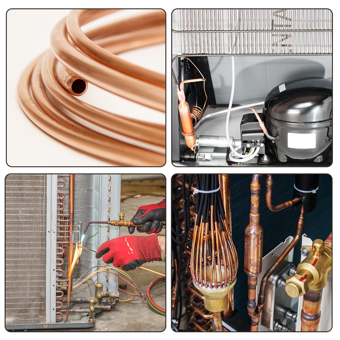 3mm OD 2mm ID Refrigeration Tubing for Freezer Flexible HVAC Copper tubing 16FT