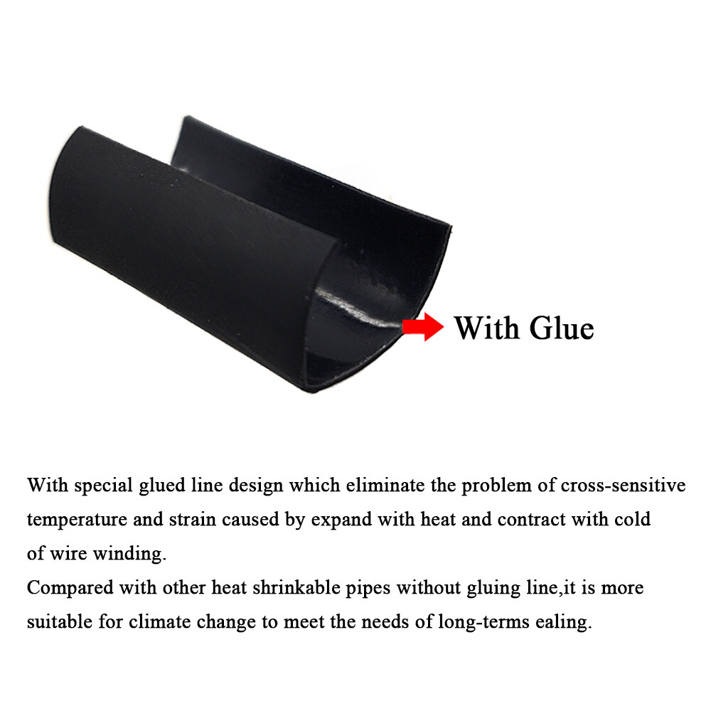 3:1 Heat Shrink Tubing Tube Clear Glue Waterproof Dual Wall Wires Wrap
