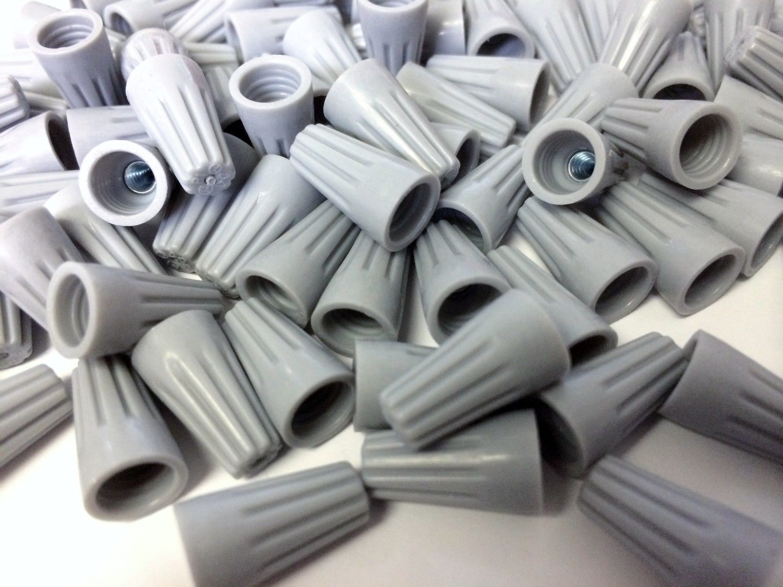 1000) Grey Twist-On Wire Connector Connection nuts 22-16 Gauge Barrel Screw US