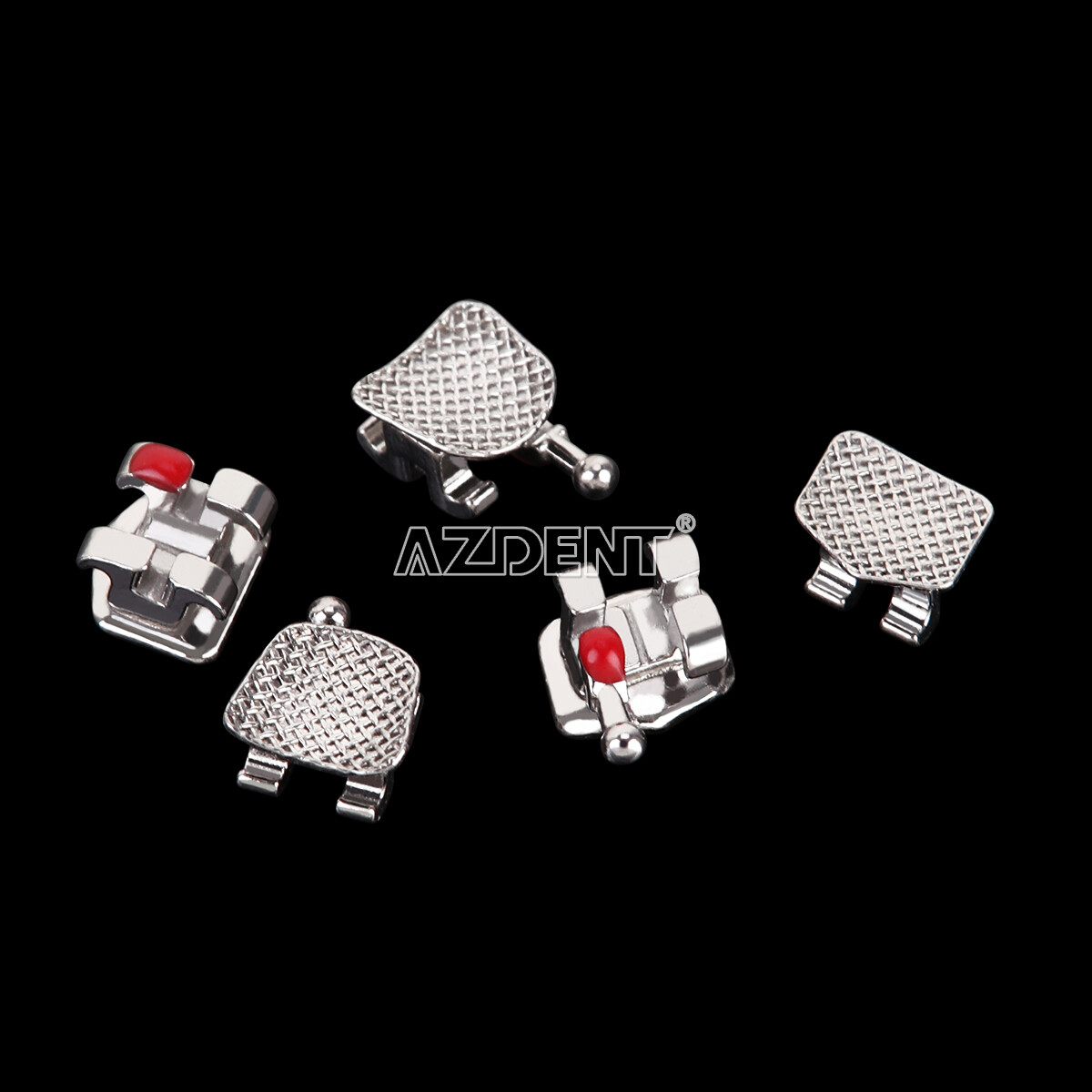 AZDENT 10X Dental Ortho Brackets Mini/Standard MBT/Roth 022/018 Hooks 3 4 5