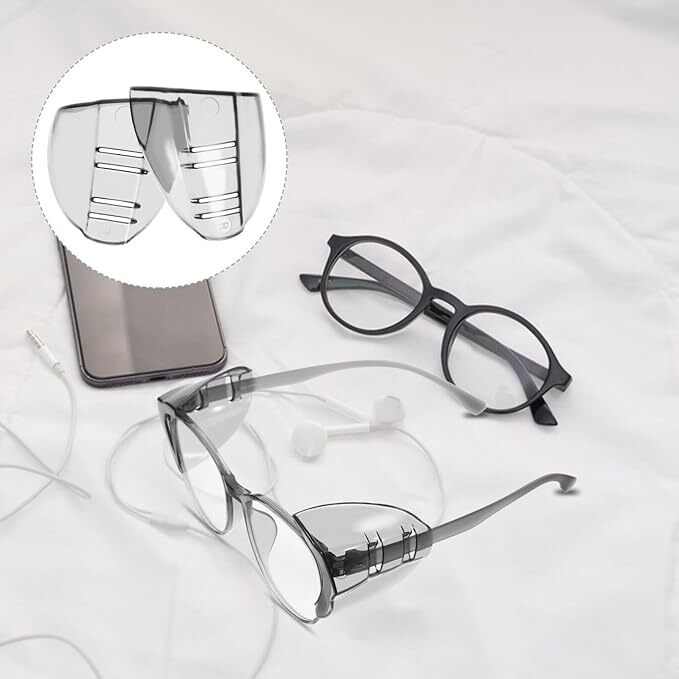 1~200 Pairs Side Shields For Eye Glasses Slip On Safety Glasses Shield Universal