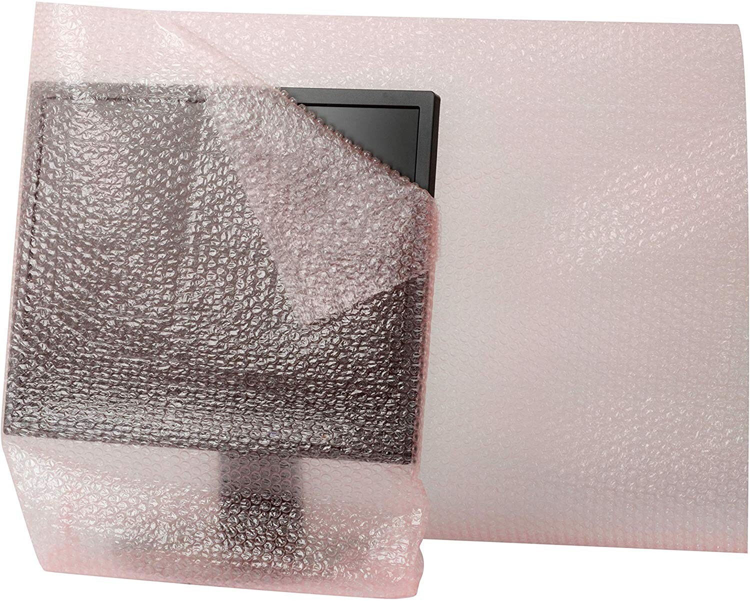 2 x Bubble Cushioning Wrap Roll 12 Inch x 72 Feet Total (Pink Antistatic)