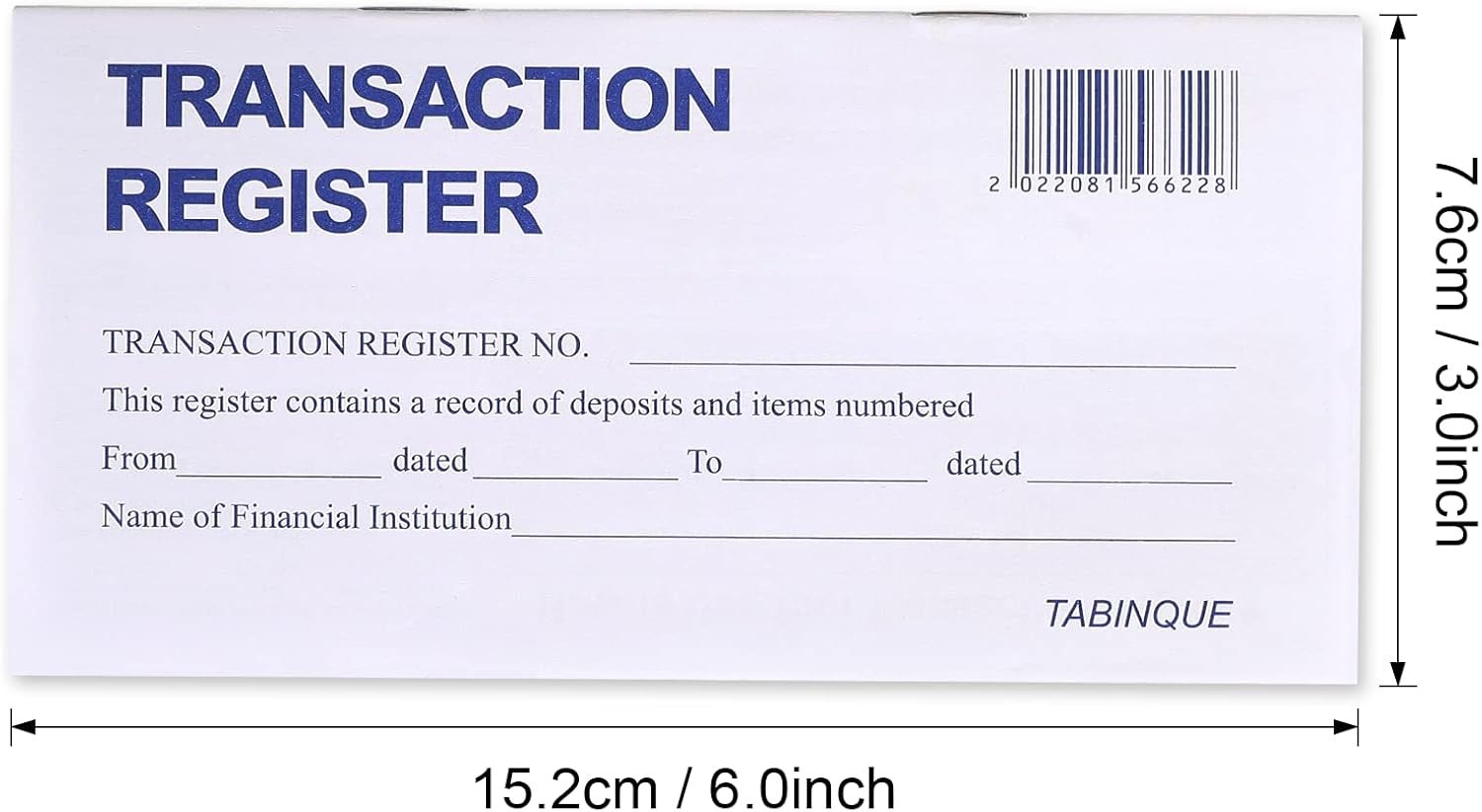 24 PCS Check Registers for Personal Checkbook, Easy to Read Checkbook Register
