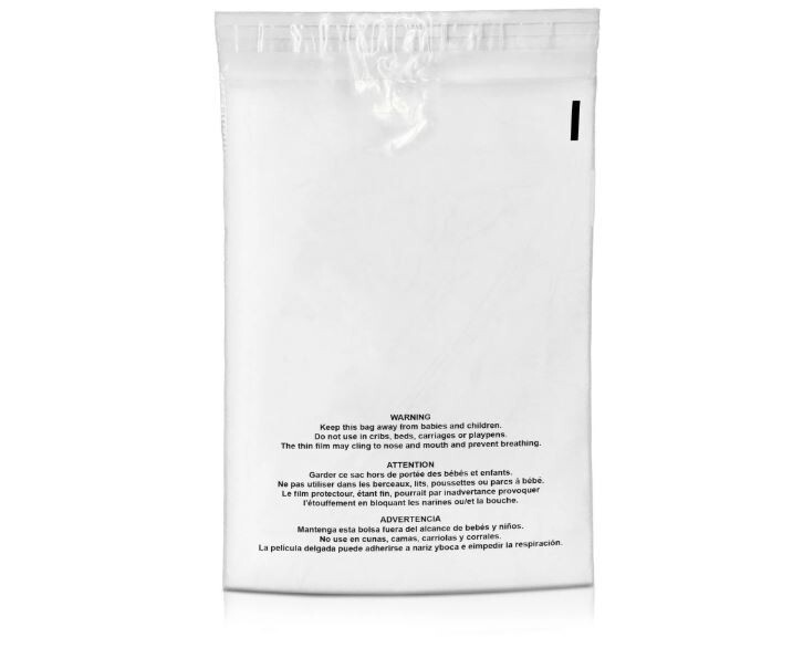 10″ X 12″ Poly Bags Suffocation Warning Clear Merchandise 1.5 mil Self Seal