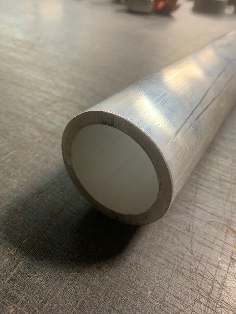 2.25″ OD 6061 Aluminum Round Tube x 1.75″ ID x 5″ Long, 1/4″ Wall Tubing